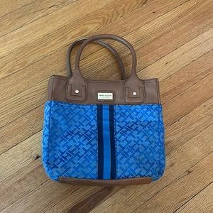 tommy hilfiger brown blue purse!